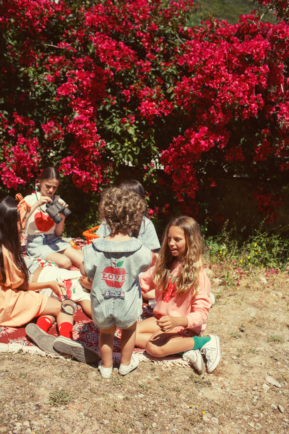 Skarpety czerwone z ecru sercem 4