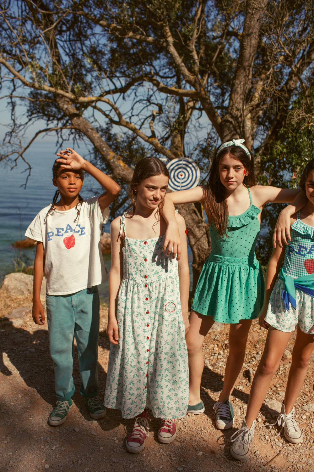 Koszulka ecru z nadrukiem „peace” 3